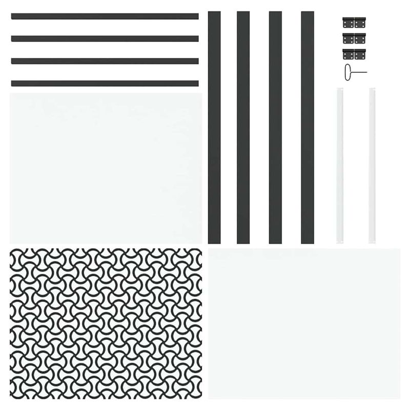 Casa si Gradina - Constructii - Usi interior, exterior si garaj - Usi garaj - Usa de interior Negru 93 x 201.5 cm Sticla securizata, Aluminiu - Infinity.ro