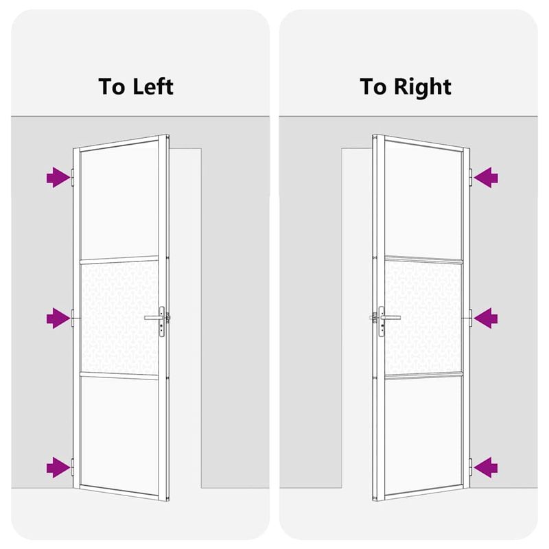 Casa si Gradina - Constructii - Usi interior, exterior si garaj - Usi garaj - Usa de interior Negru 93 x 201.5 cm Sticla securizata, Aluminiu - Infinity.ro