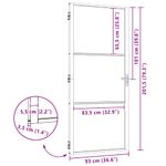Casa si Gradina - Constructii - Usi interior, exterior si garaj - Usi garaj - Usa de interior Negru 93 x 201.5 cm Sticla securizata, Aluminiu - Infinity.ro