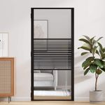 Casa si Gradina - Constructii - Usi interior, exterior si garaj - Usi garaj - Usa de interior Negru 93 x 201.5 cm Sticla securizata, Aluminiu - Infinity.ro