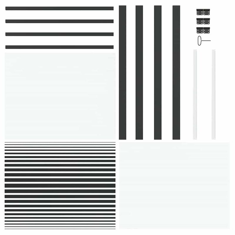 Casa si Gradina - Constructii - Usi interior, exterior si garaj - Usi garaj - Usa de interior Negru 93 x 201.5 cm Sticla securizata, Aluminiu - Infinity.ro