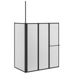 Casa si Gradina - Sanitare - Cazi si cabine de dus - Cabine dus - Paravan de dus Pliere Other Negru 120 x 70 x 137 cm Aluminiu - Infinity.ro