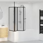 Casa si Gradina - Sanitare - Cazi si cabine de dus - Cabine dus - Paravan de dus Pliere Other Negru 120 x 70 x 137 cm Aluminiu - Infinity.ro