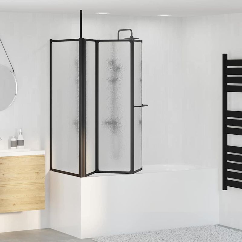 Casa si Gradina - Sanitare - Cazi si cabine de dus - Cabine dus - Paravan de dus Pliere Other Negru 120 x 70 x 137 cm Aluminiu - Infinity.ro
