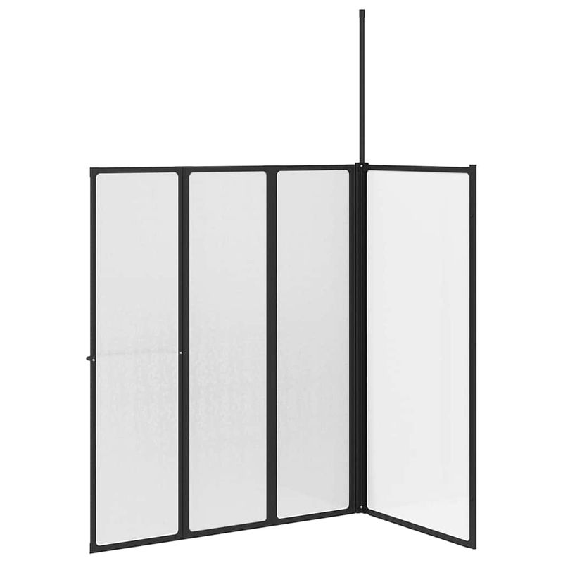 Casa si Gradina - Sanitare - Cazi si cabine de dus - Cabine dus - Paravan de dus Pliere Other Negru 120 x 70 x 137 cm Aluminiu - Infinity.ro