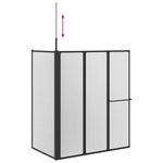 Casa si Gradina - Sanitare - Cazi si cabine de dus - Cabine dus - Paravan de dus Pliere Other Negru 120 x 70 x 137 cm Aluminiu - Infinity.ro