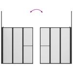 Casa si Gradina - Sanitare - Cazi si cabine de dus - Cabine dus - Paravan de dus Pliere Other Negru 120 x 70 x 137 cm Aluminiu - Infinity.ro