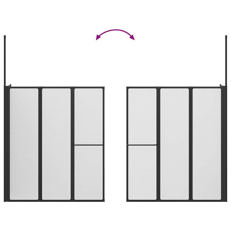 Casa si Gradina - Sanitare - Cazi si cabine de dus - Cabine dus - Paravan de dus Pliere Other Negru 120 x 70 x 137 cm Aluminiu - Infinity.ro