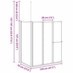 Casa si Gradina - Sanitare - Cazi si cabine de dus - Cabine dus - Paravan de dus Pliere Other Negru 120 x 70 x 137 cm Aluminiu - Infinity.ro