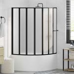 Casa si Gradina - Sanitare - Cazi si cabine de dus - Paravane si usi - Paravan de dus Pliere Other Manual Negru 168 x 140 cm Aluminiu - Infinity.ro