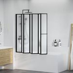 Casa si Gradina - Sanitare - Cazi si cabine de dus - Paravane si usi - Paravan de dus Pliere Other Manual Negru 168 x 140 cm Aluminiu - Infinity.ro