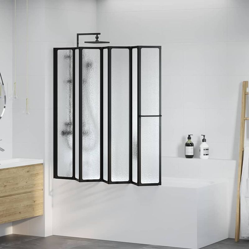 Casa si Gradina - Sanitare - Cazi si cabine de dus - Paravane si usi - Paravan de dus Pliere Other Manual Negru 168 x 140 cm Aluminiu - Infinity.ro