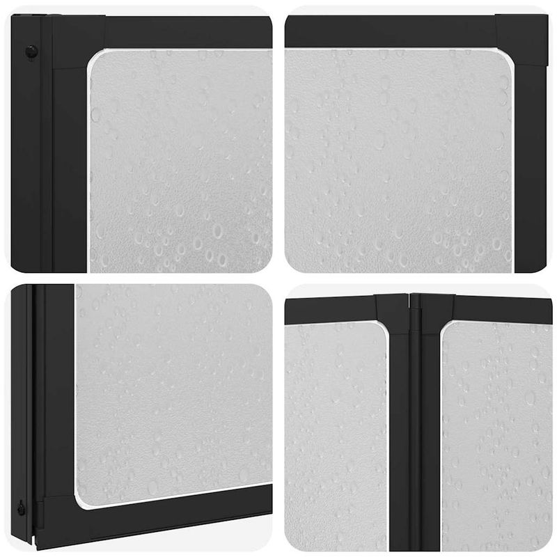 Casa si Gradina - Sanitare - Cazi si cabine de dus - Paravane si usi - Paravan de dus Pliere Other Manual Negru 168 x 140 cm Aluminiu - Infinity.ro