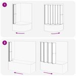 Casa si Gradina - Sanitare - Cazi si cabine de dus - Paravane si usi - Paravan de dus Pliere Other Manual Negru 168 x 140 cm Aluminiu - Infinity.ro