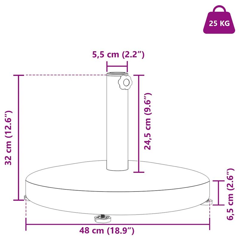 Casa si Gradina - Gradina si terasa - Umbrele si pavilioane - Umbrele - Baze pentru umbrele de exterior Lemn de culoare inchisa - Infinity.ro