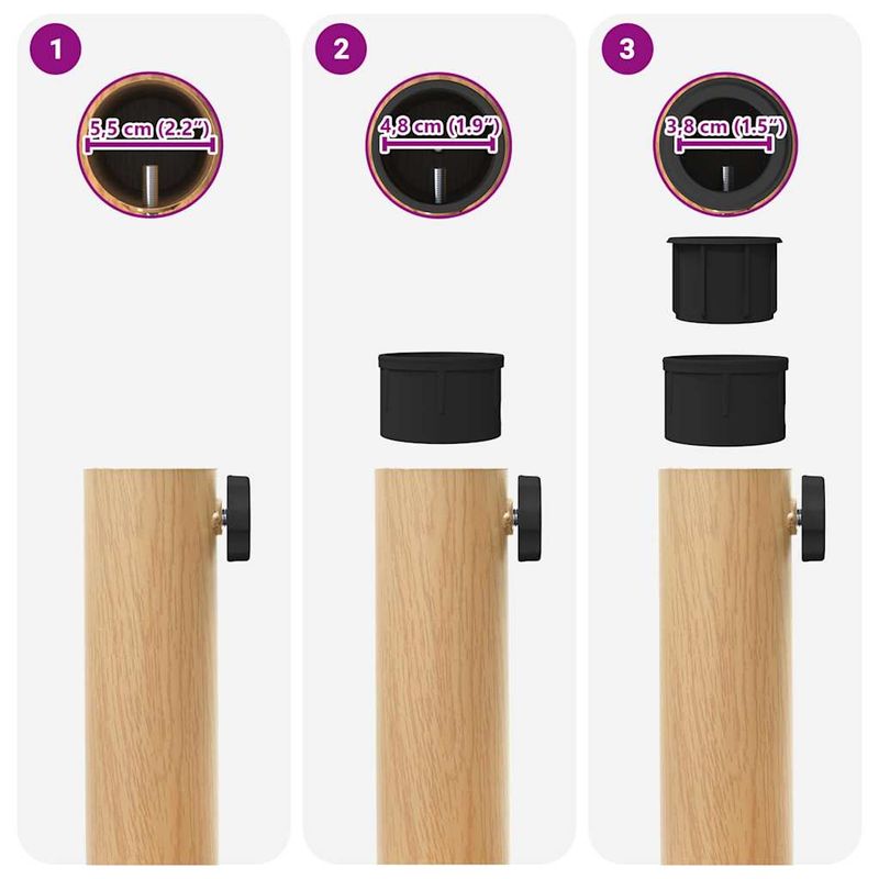 Casa si Gradina - Gradina si terasa - Umbrele si pavilioane - Umbrele - Baze pentru umbrele de exterior Lemn deschis 45 x 45 x 32 cm - Infinity.ro