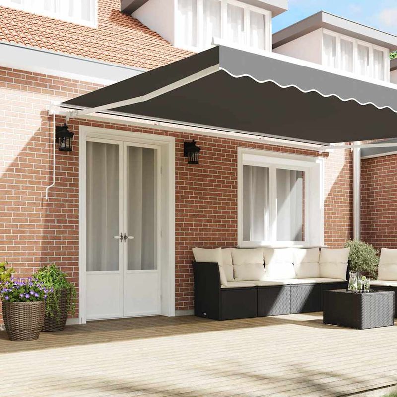 Casa si Gradina - Gradina si terasa - Umbrele si pavilioane - Umbrele - Copertina Manual Alb 4,5 × 3 m Metal - Infinity.ro