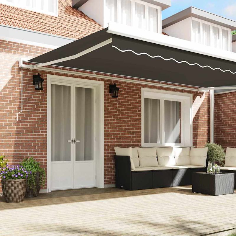 Casa si Gradina - Gradina si terasa - Umbrele si pavilioane - Umbrele - Copertina Manual Alb 4,5 × 3 m Metal - Infinity.ro