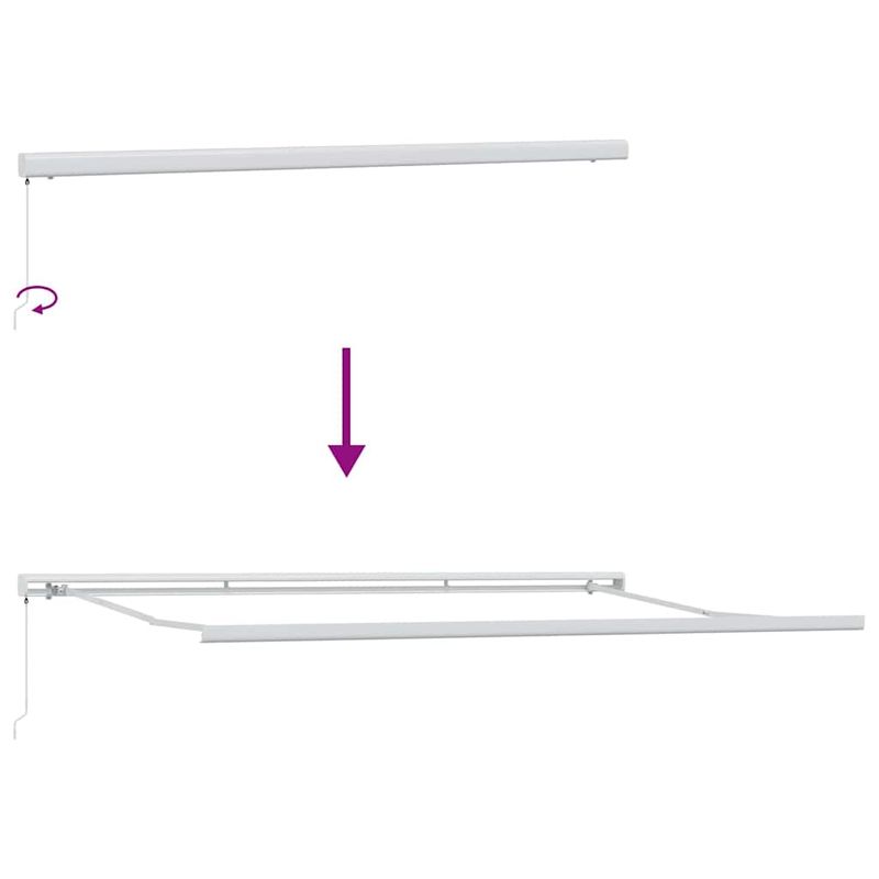 Casa si Gradina - Gradina si terasa - Umbrele si pavilioane - Umbrele - Copertina Manual Alb 4,5 × 3 m Metal - Infinity.ro