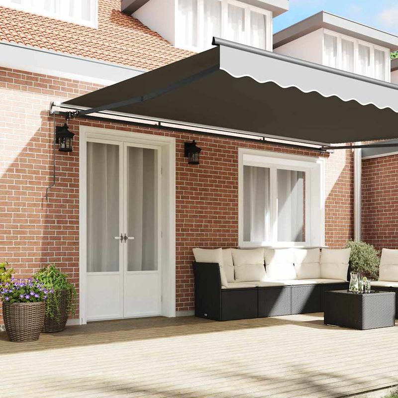 Casa si Gradina - Gradina si terasa - Umbrele si pavilioane - Umbrele - Cadru de copertina manual antracit, 4 × 3 m, Metal - Infinity.ro