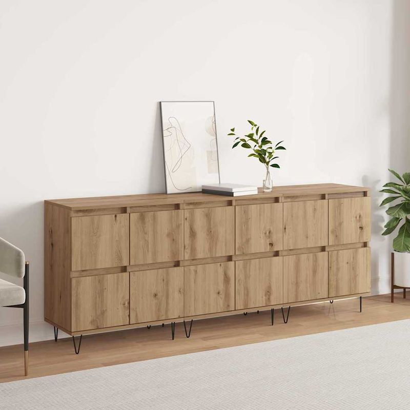 Casa si Gradina - Mobilier - Comode si corpuri - Comode - Bufeturi 3 pcs stejar artizanal 180 x 35 x 70 cm Lemn compozit - Infinity.ro