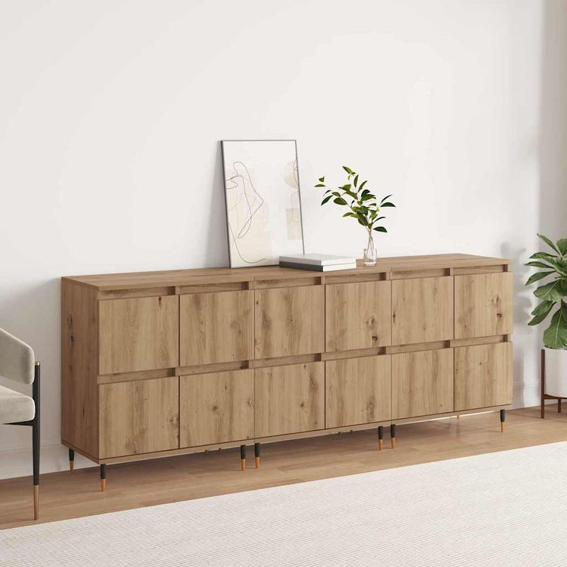Casa si Gradina - Mobilier - Comode si corpuri - Comode - Bufeturi 3 pcs stejar artizanal 180 x 35 x 70 cm Lemn compozit - Infinity.ro