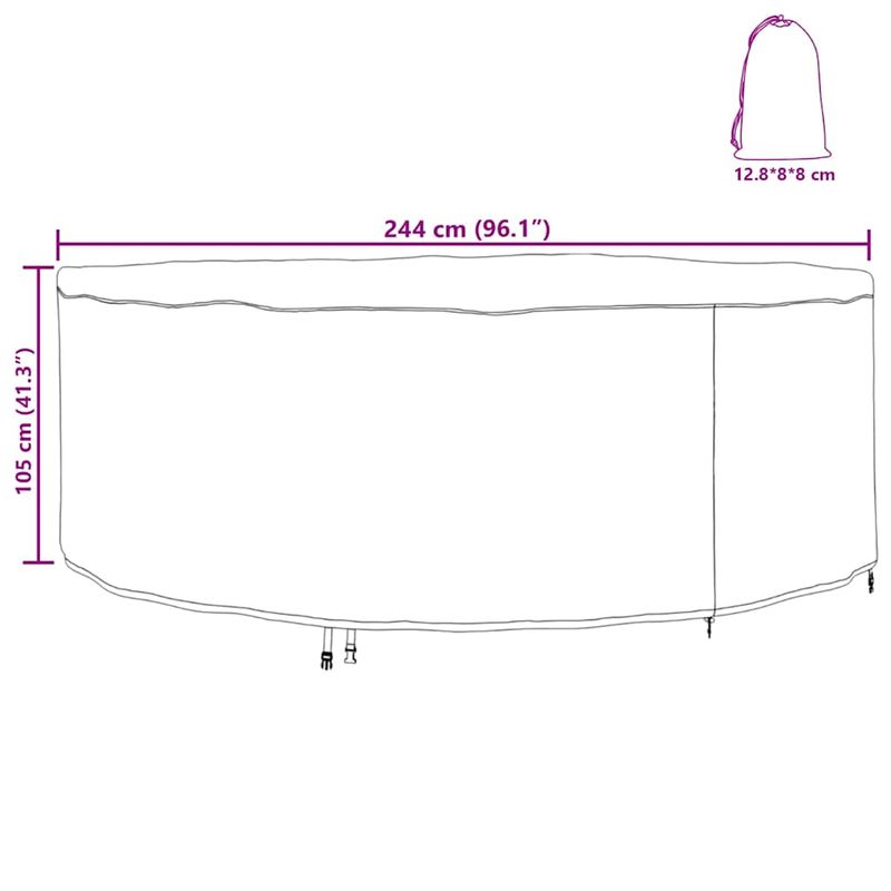 Casa si Gradina - Textile si covoare - Huse pentru mobilier - Husa pentru mobilier de exterior 244 x 244 x 105 cm - Infinity.ro