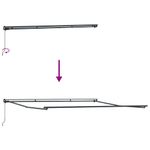 Casa si Gradina - Gradina si terasa - Umbrele si pavilioane - Umbrele - Cadru de copertina manual antracit, 4 × 3.5 m Metal - Infinity.ro