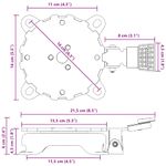 Casa si Gradina - Gradina si terasa - Umbrele si pavilioane - Umbrele - Pedala Rotativa la 360 de Grade Argintiu 21,5 x 14 x 6 cm Otel - Infinity.ro