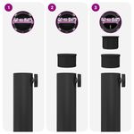 Casa si Gradina - Gradina si terasa - Umbrele si pavilioane - Umbrele - Baze pentru umbrele de exterior Negru 45 x 45 x 31.5 cm Otel - Infinity.ro