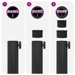 Casa si Gradina - Gradina si terasa - Umbrele si pavilioane - Umbrele - Baze pentru umbrele de exterior Negru 48 x 48 x 32.5 cm - Infinity.ro