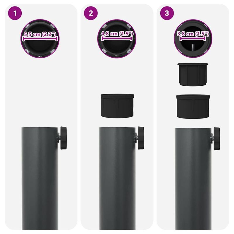 Casa si Gradina - Gradina si terasa - Umbrele si pavilioane - Umbrele - Baze pentru umbrele de exterior Gri inchis 45 x 45 x 31.5 cm - Infinity.ro