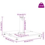 Casa si Gradina - Gradina si terasa - Umbrele si pavilioane - Umbrele - Baze pentru umbrele de exterior Negru 45 x 45 x 31 cm Otel - Infinity.ro