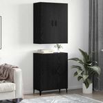 Casa si Gradina - Mobilier - Comode si corpuri - Corpuri bucatarie - Bufet 2 pcs Stejar negru 69.5 x 34 x 180 cm Lemn compozit - Infinity.ro