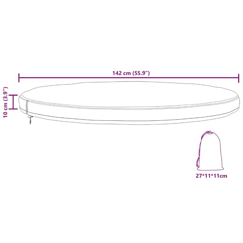 Casa si Gradina - Textile si covoare - Huse pentru mobilier - Husa pentru mobilier de exterior 142 x 142 x 10 cm - Infinity.ro