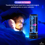 Casa si Gradina - Corpuri si surse de iluminat - Veioze si lampi - Lampi de veghe - Lampa Ambientala cu Bule, LED, Lumina RGB, Telecomanda, Alimentare USB sau Baterii, Model Pesti Plutitori, ABS, Acrylic - Infinity.ro