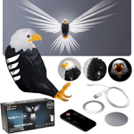Casa si Gradina - Corpuri si surse de iluminat - Veioze si lampi - Lampi de veghe - Lampa de Perete 3D Vultur, Design modern, Telecomanda, Incarcare USB-C, Prindere Magnetica, ABS de Calitate, Silicon - Infinity.ro