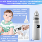 Jucarii, Copii si Bebe - Igiena si ingrijire - Accesorii ingrijire copii - Aspiratoare nazale si accesorii - Aspirator nazal electric bebelusi si copii, nas si urechi, 5 trepte aspirare, Sistem anti-reflux, 3 capete de silicon - Infinity.ro