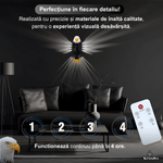 Casa si Gradina - Corpuri si surse de iluminat - Veioze si lampi - Lampi de veghe - Lampa de Perete 3D Vultur, Design modern, Telecomanda, Incarcare USB-C, Prindere Magnetica, ABS de Calitate, Silicon - Infinity.ro