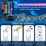 Casa si Gradina - Corpuri si surse de iluminat - Veioze si lampi - Lampi de veghe - Lampa Ambientala cu Bule, LED, Lumina RGB, Telecomanda, Alimentare USB sau Baterii, Model Pesti Plutitori, ABS, Acrylic - Infinity.ro