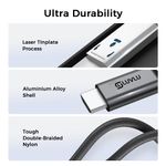 Laptop, Telefoane si Tablete - Telefoane mobile si accesorii - Accesorii Telefoane - Cabluri si adaptoare telefoane - Cablu USB C la HDMI LUVLU®, 8K@60Hz, 4K@240Hz, HDR, 3D, HDCP, 48Gbps, dublu impletit, compatibil thunderbolt 4,  1.8m - Infinity.ro