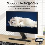 Laptop, Telefoane si Tablete - Telefoane mobile si accesorii - Accesorii Telefoane - Cabluri si adaptoare telefoane - Cablu USB C la HDMI LUVLU®, 8K@60Hz, 4K@240Hz, HDR, 3D, HDCP, 48Gbps, dublu impletit, compatibil thunderbolt 4,  1.8m - Infinity.ro