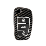 Auto si Moto - Electronice auto - Accesorii electronice auto - Husa protectie premium cheie Audi tip briceag compatibila A1, A3, A4, A6, A8, Q3, Q5, Q7, TT, Allroad, aspect carbon - Infinity.ro