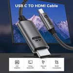 Laptop, Telefoane si Tablete - Telefoane mobile si accesorii - Accesorii Telefoane - Cabluri si adaptoare telefoane - Cablu USB C la HDMI LUVLU®, 4k@60Hz, 18Gbps, 3D, HDR, HDCP, dublu impletit, 3m, compatibil  iPhone 16 Pro Max, MacBook - Infinity.ro