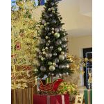 Casa si Gradina - Decoratiuni - Decoratiuni de sezon - Suport pentru brad model Sanie Mos Craciun, 39x43x43 cm, rosu - Infinity.ro