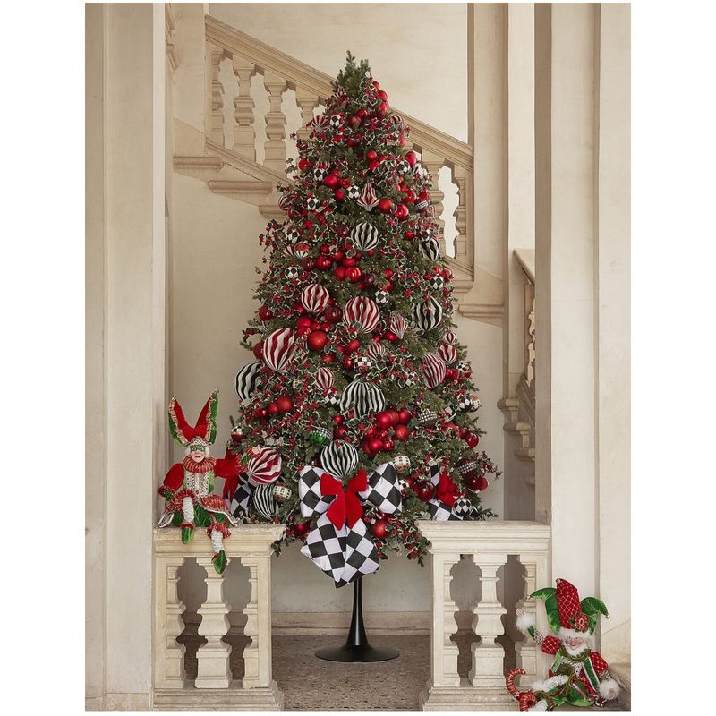 Casa si Gradina - Decoratiuni - Decoratiuni de sezon - Decoratiune funda pentru brad din catifea, 38x27 cm, bordeaux - Infinity.ro