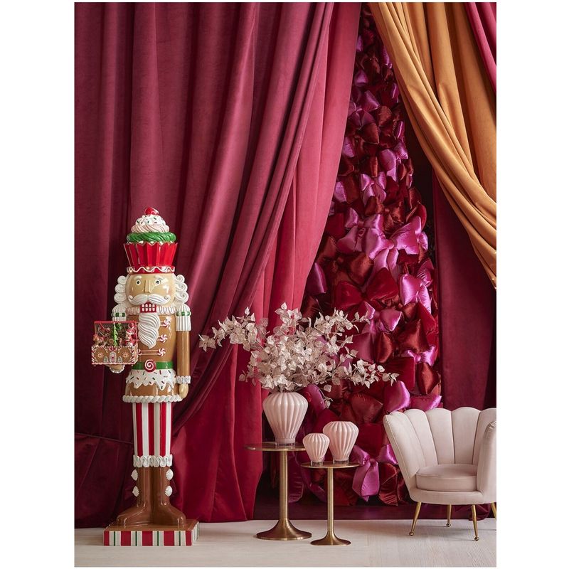 Casa si Gradina - Decoratiuni - Decoratiuni de sezon - Decoratiune funda pentru brad din catifea, 38x27 cm, bordeaux - Infinity.ro