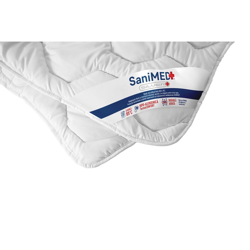Casa si Gradina - Textile si covoare - Perne si pilote - Pilote - Pilota Alcam, SaniMed® 140x200 cm, microfibra matlasata hipoalergenica, 250g/mp umplutura cu tratament SILVERPLUS® - Infinity.ro