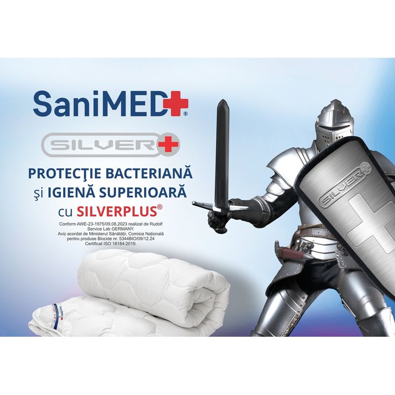 Casa si Gradina - Textile si covoare - Perne si pilote - Pilote - Pilota Alcam, SaniMed® 140x200 cm, microfibra matlasata hipoalergenica, 250g/mp umplutura cu tratament SILVERPLUS® - Infinity.ro