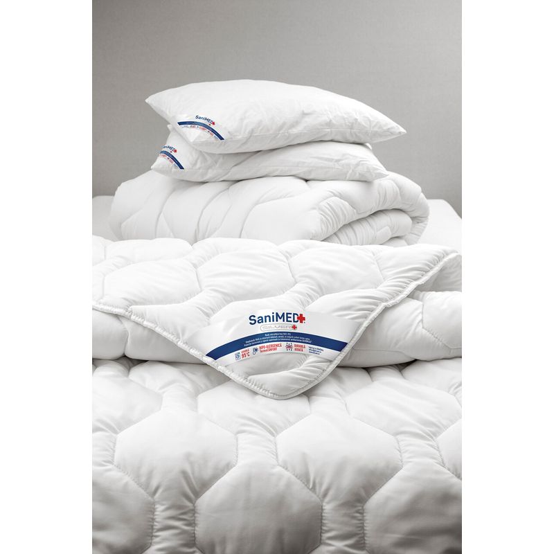 Casa si Gradina - Textile si covoare - Perne si pilote - Pilote - Pilota Alcam, SaniMed® 140x200 cm, microfibra matlasata hipoalergenica, 250g/mp umplutura cu tratament SILVERPLUS® - Infinity.ro